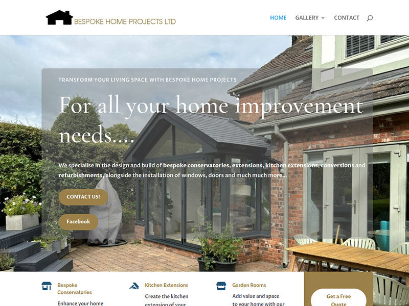 Bespoke Home Projects website