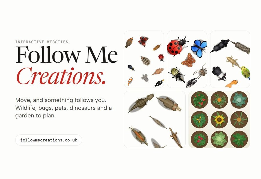 Follow Me Creations, a suite of five interactive websites