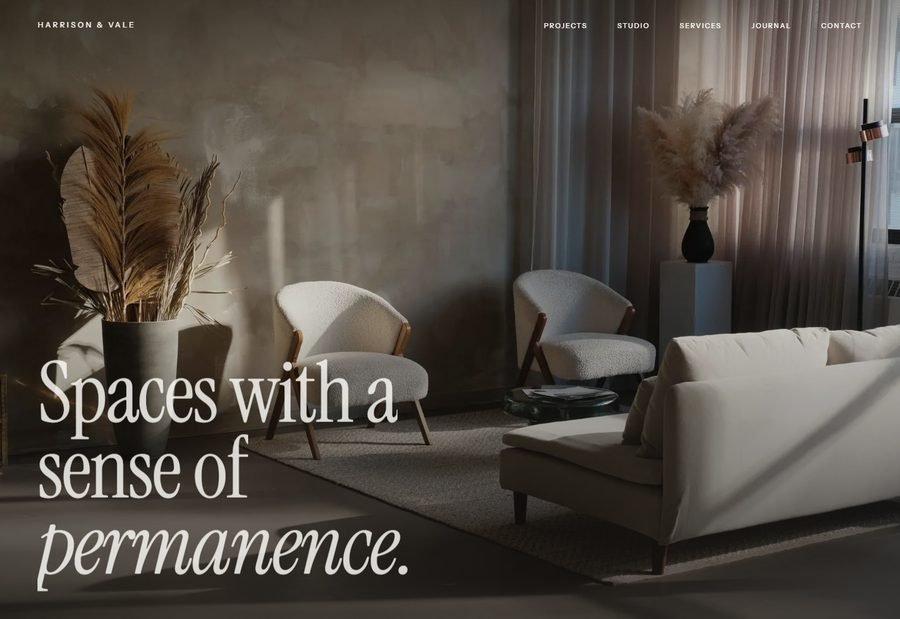 Harrison & Vale website homepage