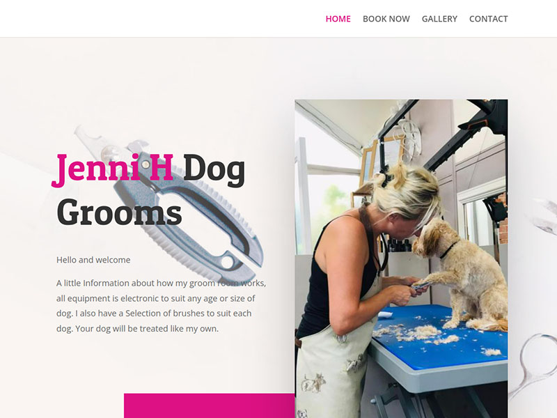 Jenni H Dog Grooms website