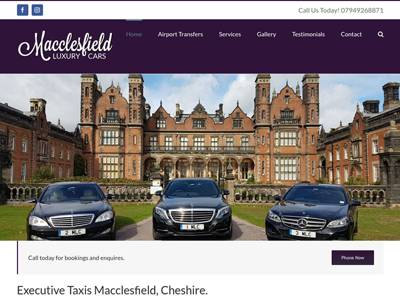 Macclesfield Luxury Cars website