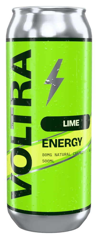 A can of VOLTRA Lime energy drink