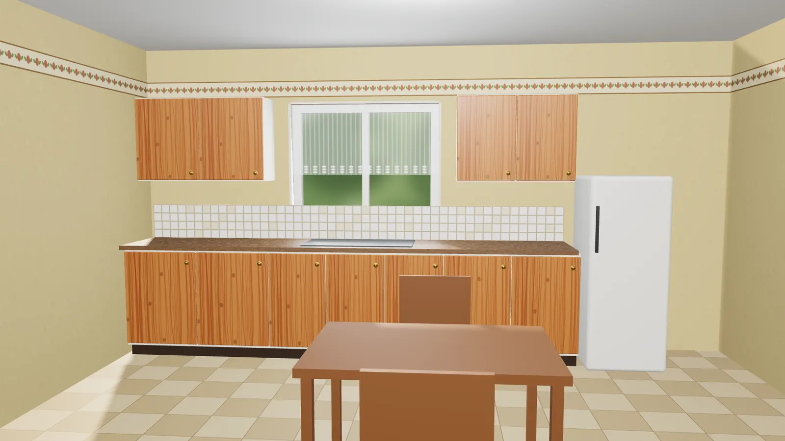 Before: the old pine kitchen